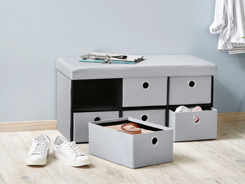LIVARNO home Banc-coffre de rangement, avec 6 tiroirs
