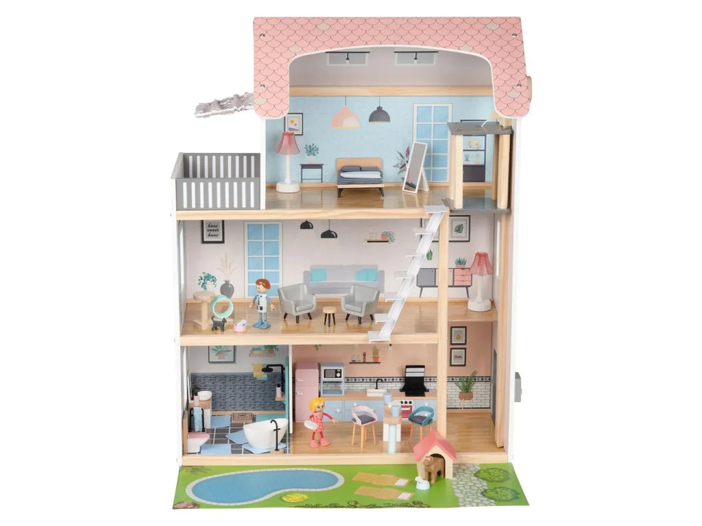 Playtive Maison de poupes XXL, 54 pices
