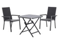 LIVARNO Table de jardin + Lot de 2 fauteuils Houston