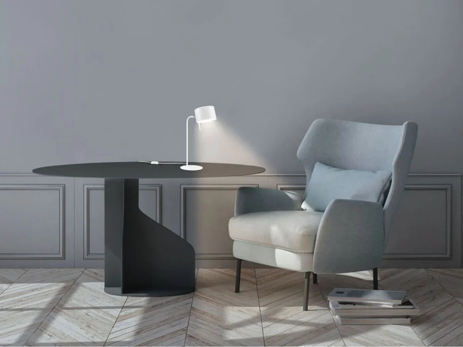 LIVARNO home Lampe de table, 1 ou 2 ampoules, blanc mat