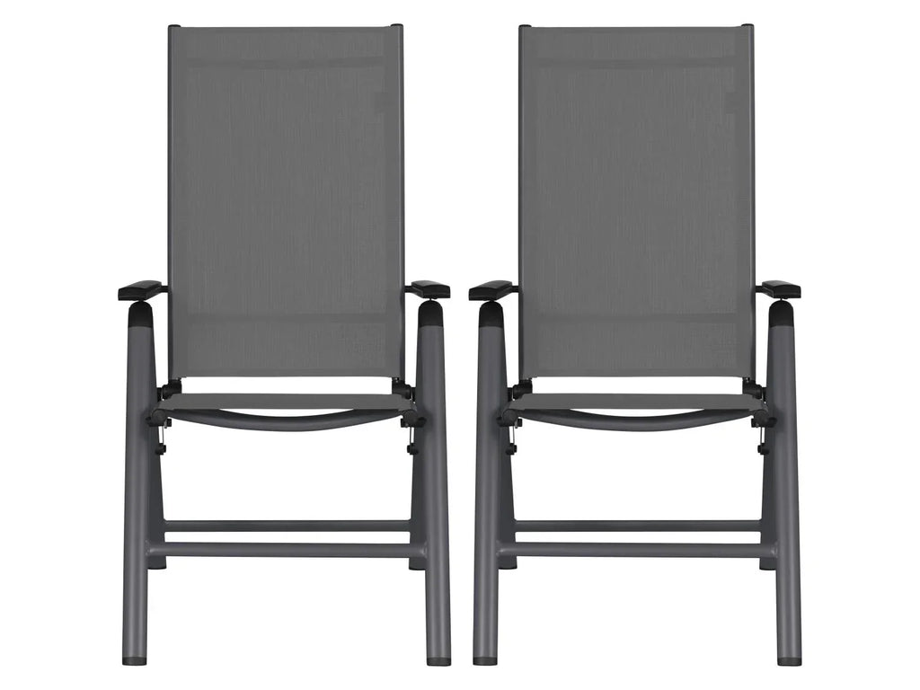 LIVARNO Lot de 2 fauteuils pliants en aluminium Houston