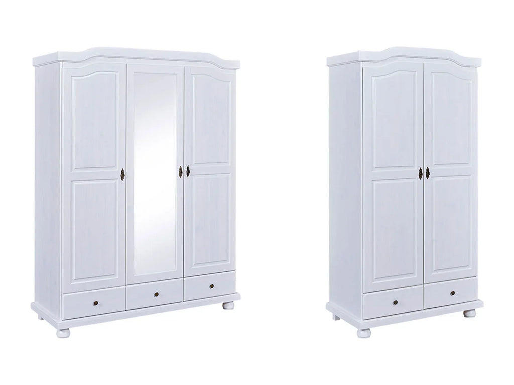 Inter Link Armoire rustique Kappl ou Reutte,  2, 3 ou 4 portes, blanche
