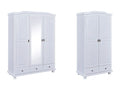 Inter Link Armoire rustique Kappl ou Reutte,  2, 3 ou 4 portes, blanche