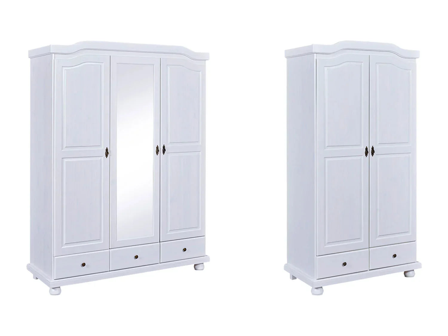 Inter Link Armoire rustique Kappl ou Reutte,  2, 3 ou 4 portes, blanche