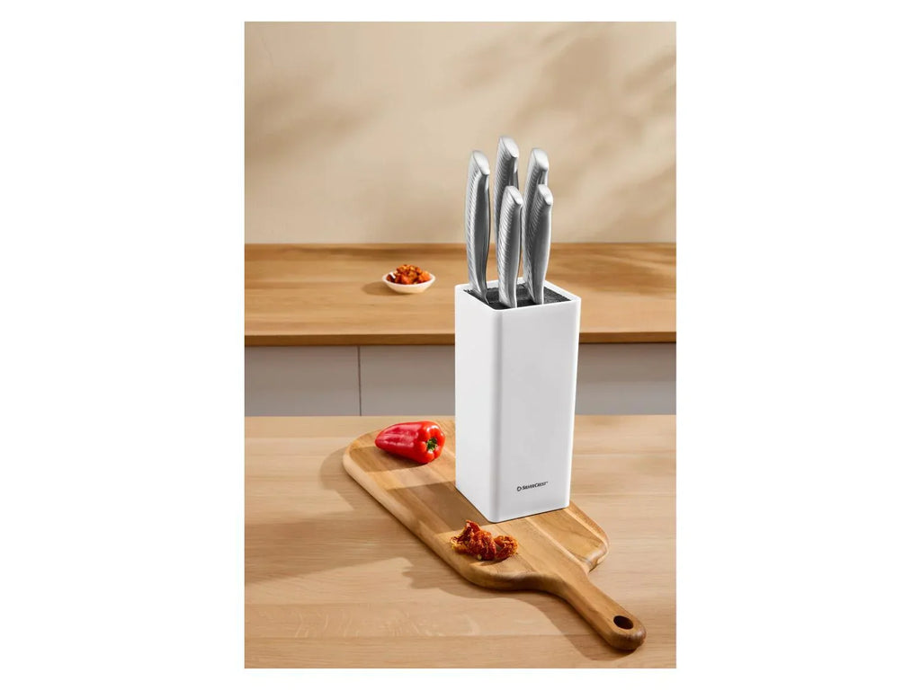 SILVERCREST Set de couteaux en acier inoxydable avec bloc de rangement