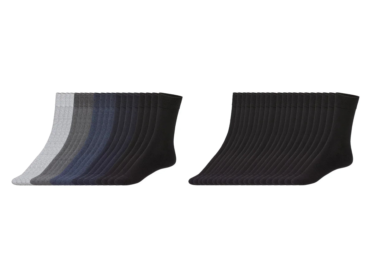 LIVERGY Lot de 20 paires de chaussettes homme