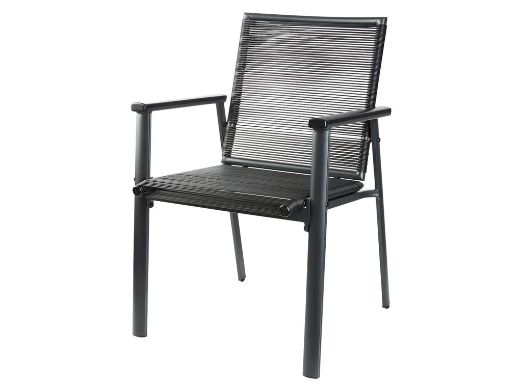 LIVARNO Chaise empilable Miami en aluminium, anthracite