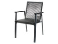 LIVARNO Chaise empilable Miami en aluminium, anthracite