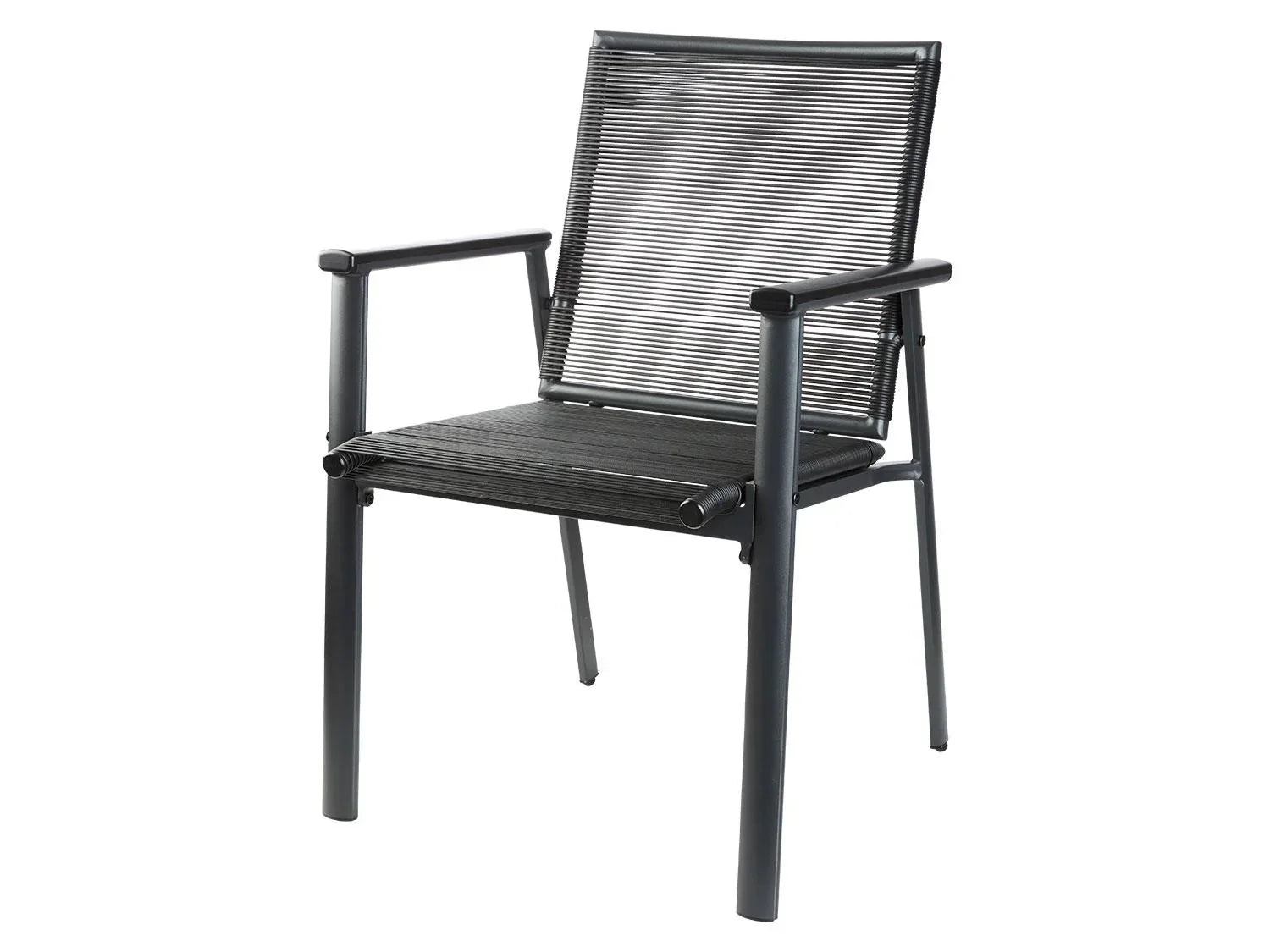 LIVARNO Chaise empilable Miami en aluminium, anthracite