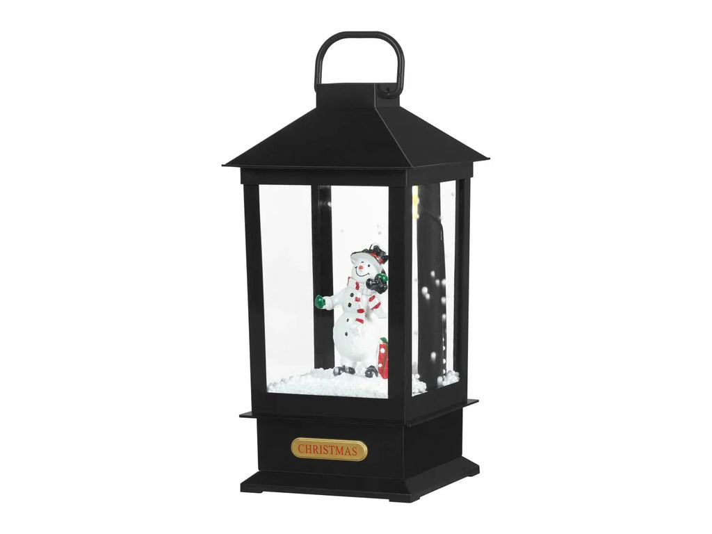 LIVARNO home Lanterne LED avec effet tempte de neige et musique