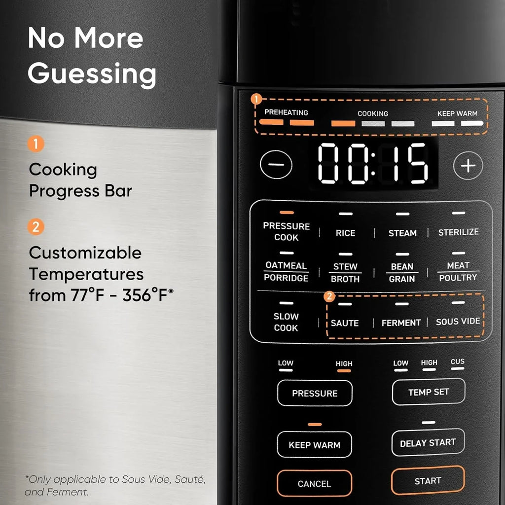 COSORI Pressure Cooker 6 qt 9-in-1 Instant Multi Kitchen Appliances Safer Venting Design