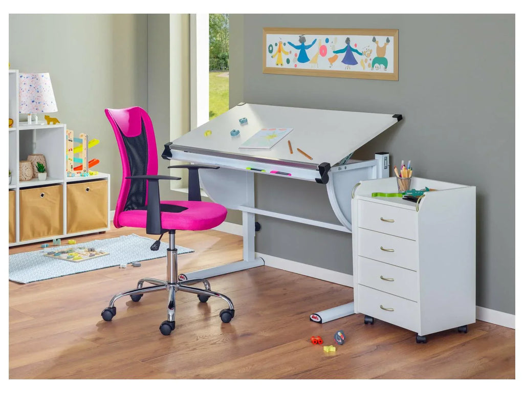 Inter Link Bureau Matts 3 en 1, 118 x 63-93 x 73 cm, blanc