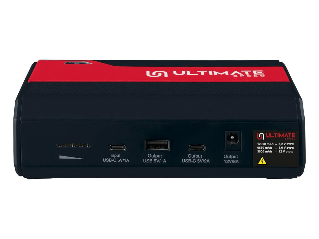 ULTIMATE SPEED Aide au dmarrage mobile pour voitures avec batterie externe Powerbank, 12000 mAh