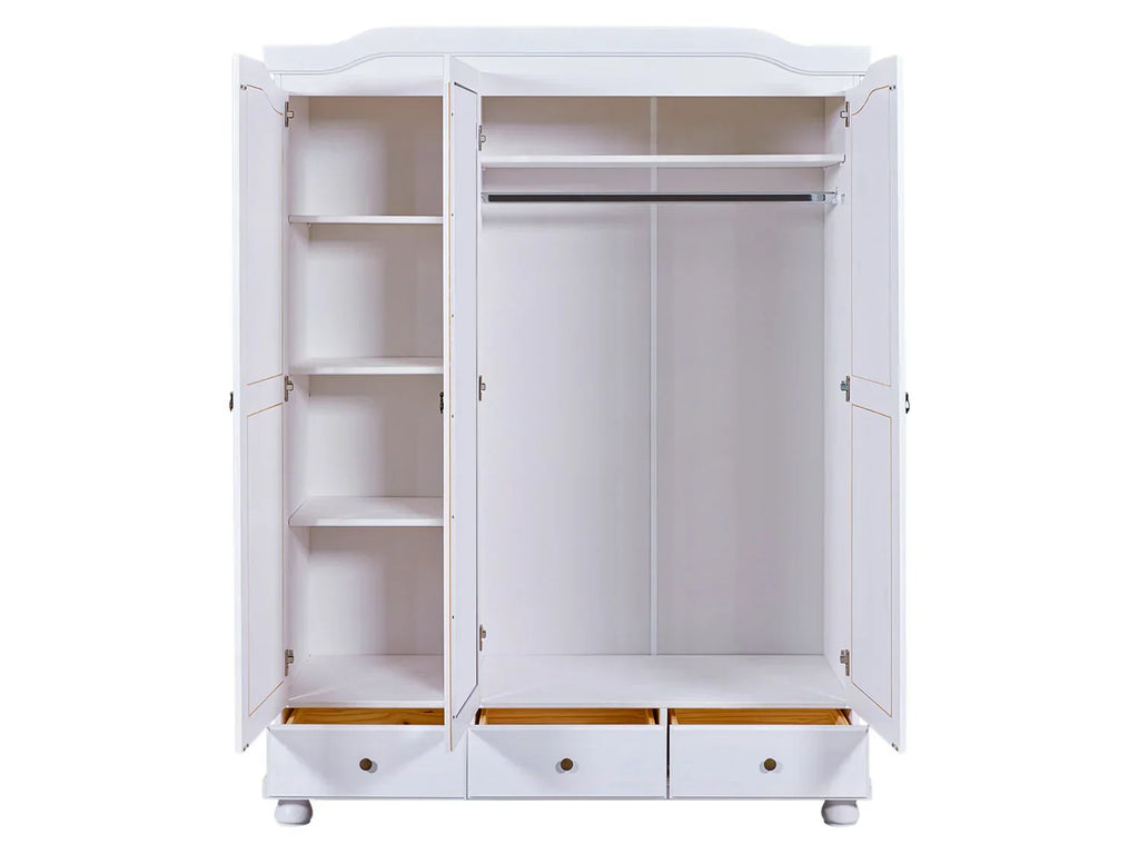 Inter Link Armoire rustique Kappl ou Reutte,  2, 3 ou 4 portes, blanche