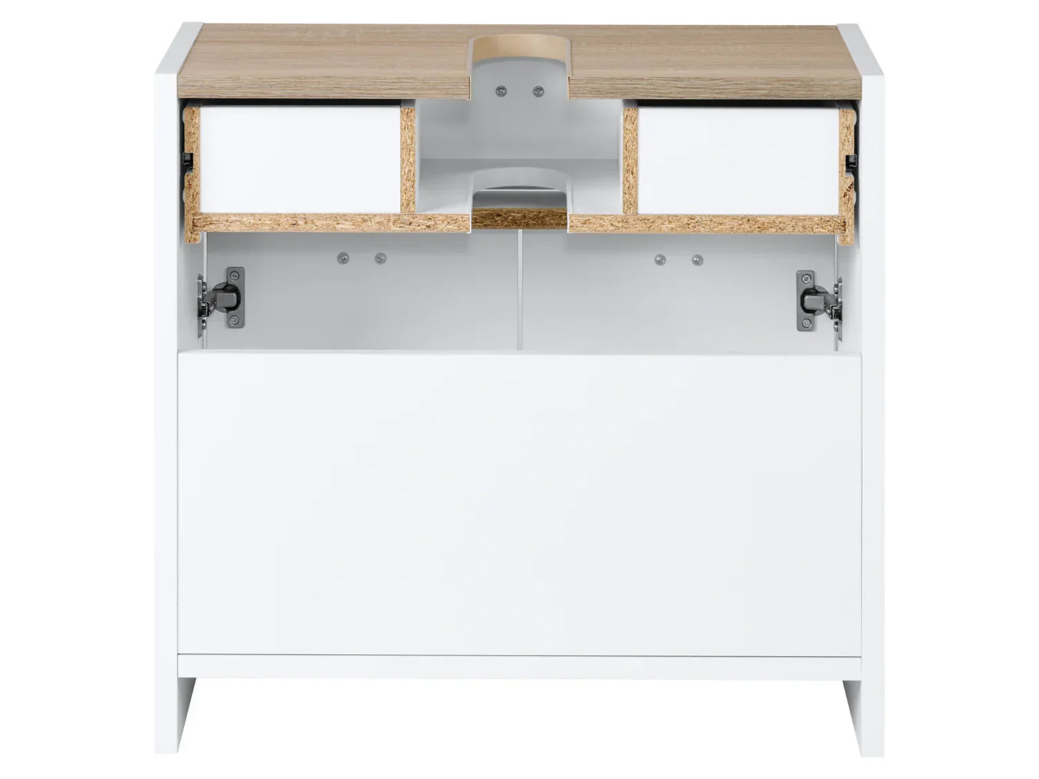 LIVARNO home Meuble sous-vasque, 58,1 x 54,5 x 28 cm, blanc/imitation chne