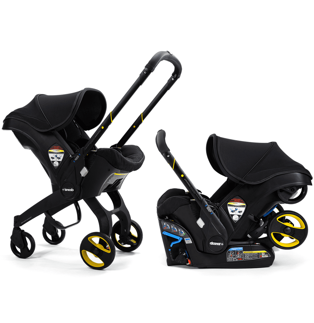 2025 Infant Car Seat Stroller with LATCH Base – Midnight Edition | Car to Stroller in Seconds, Aircraft Approved, Includes Essentials Bag