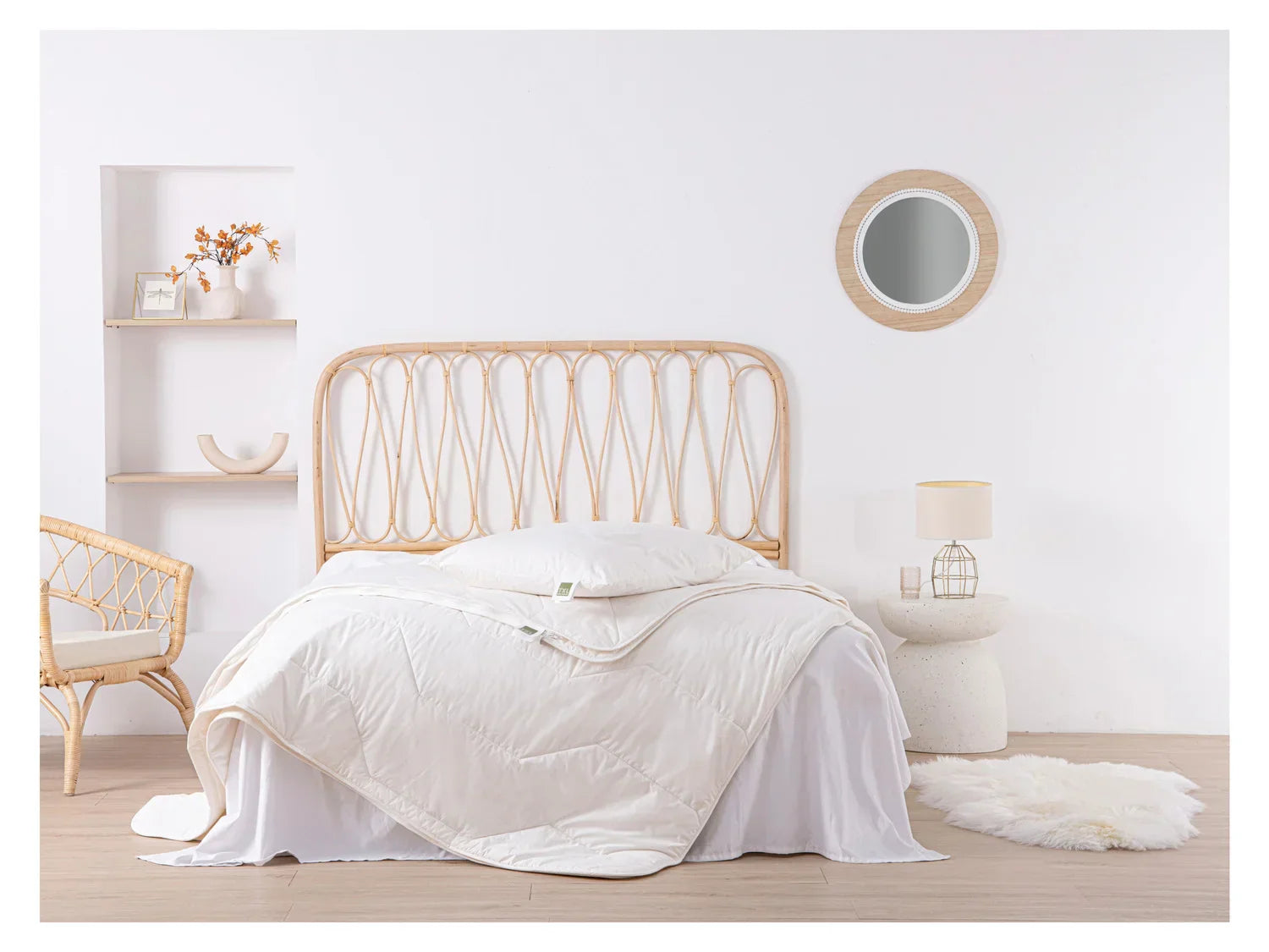 TXL Comfort Oreiller de luxe en laine, 60 x 60 cm