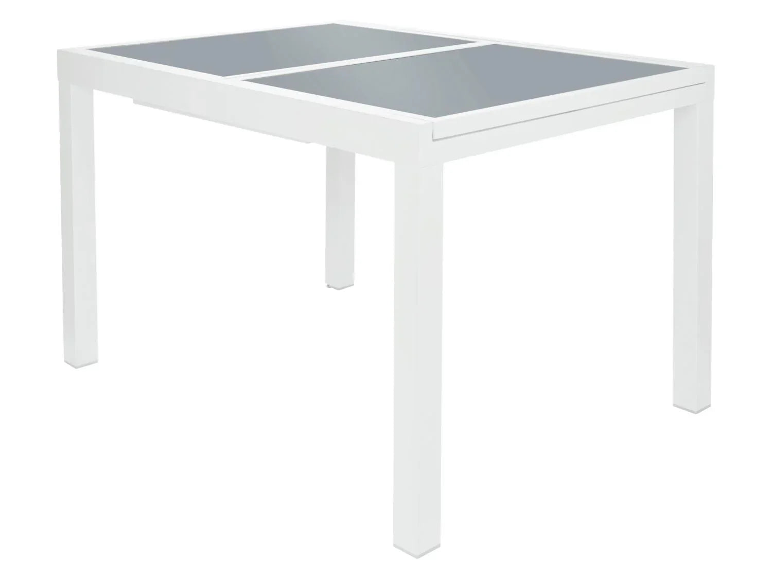LIVARNO home Table de jardin extensible en aluminium Houston, blanc/gris clair