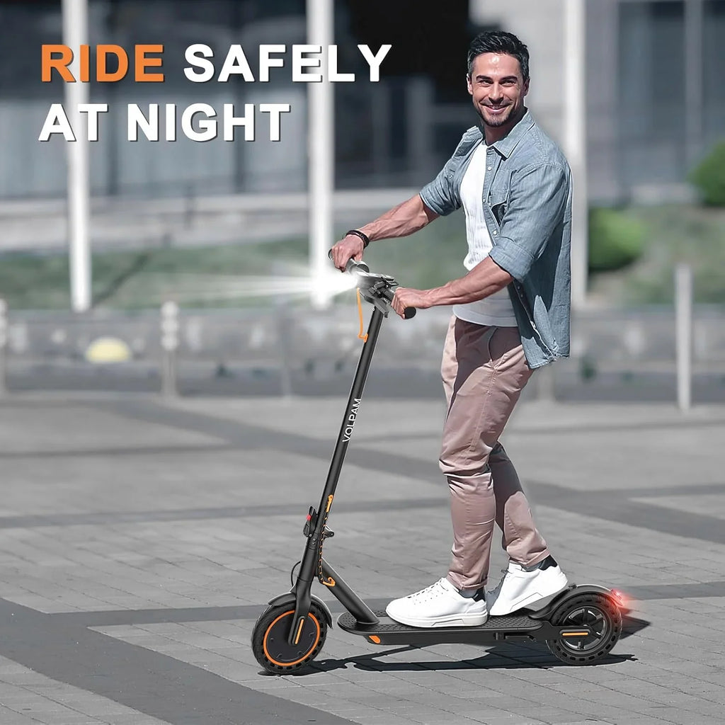 Electric Scooter, 350W/500W Powerful Motor, 8.5/10 Solid Tires, 19/22Mph, 28/21/12 Miles Range,Dual Braking