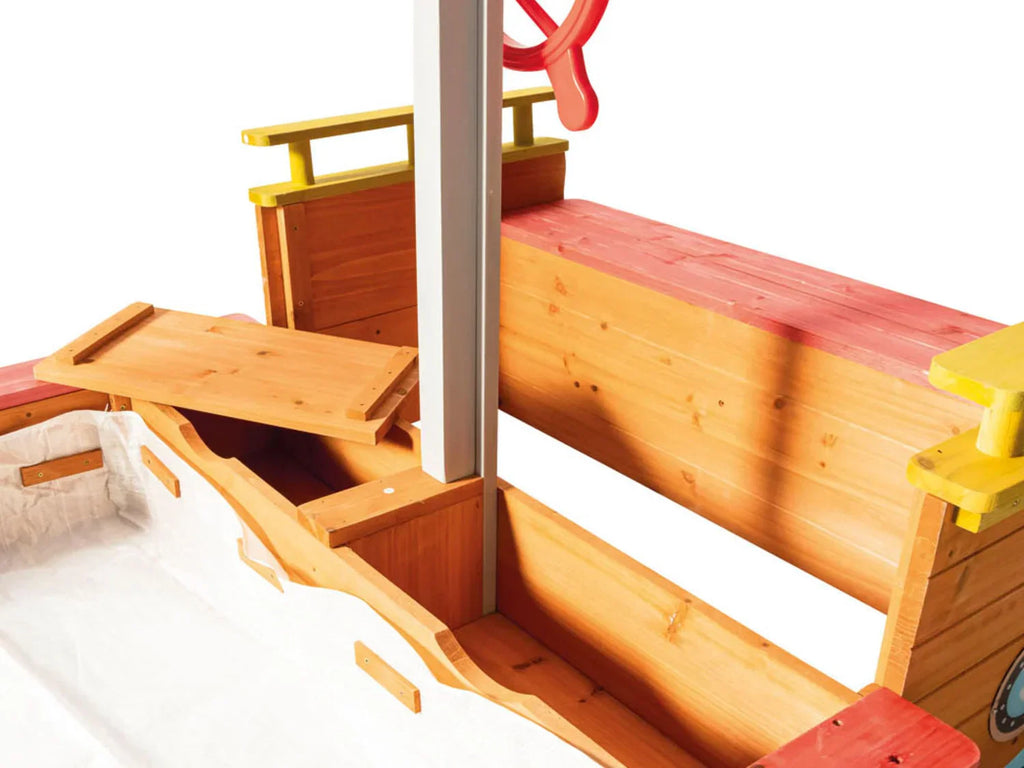 Playtive Bac  sable bateau pirate, avec espace de rangement