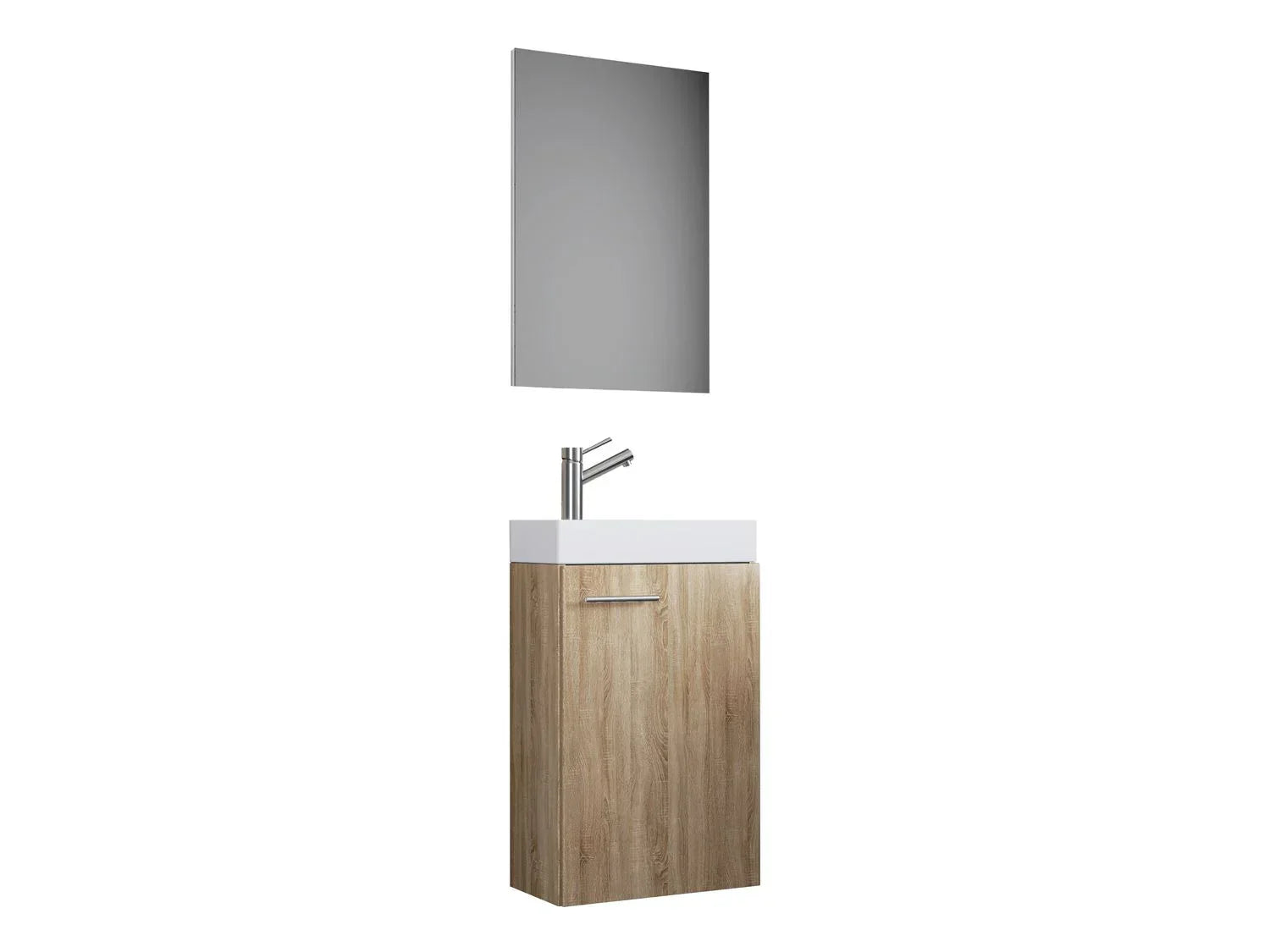 VCM Set d'armoire  glace ou miroir et meuble sous vasque avec lavabo Slito, pour salle de bain