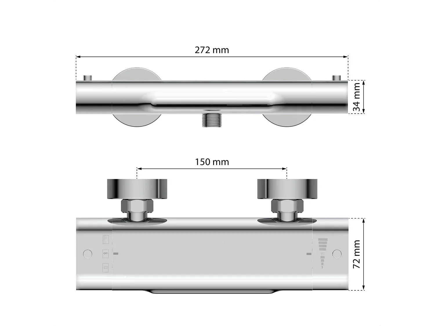 Eisl Mitigeur de salle de bain CARNEO, avec thermostat