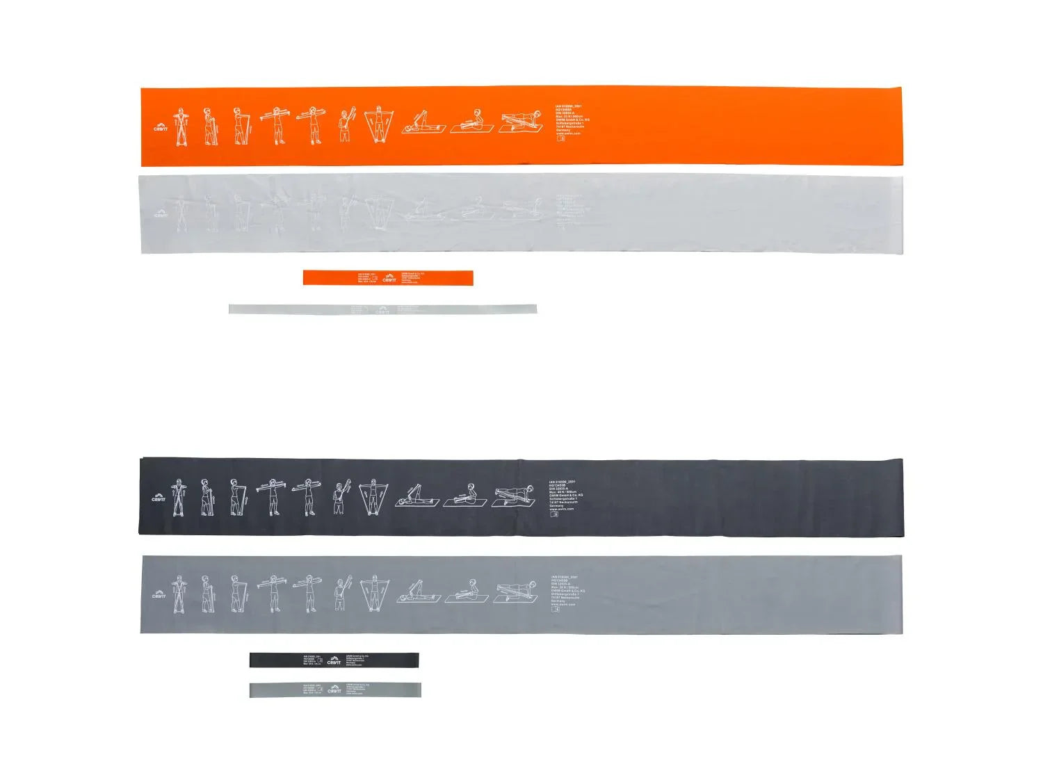CRIVIT Set de 4 lastiques de musculation