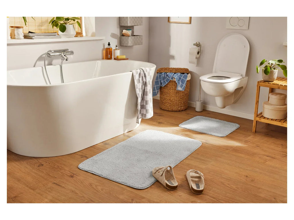 LIVARNO home Ensemble de tapis de salle de bain et WC, 2 pices