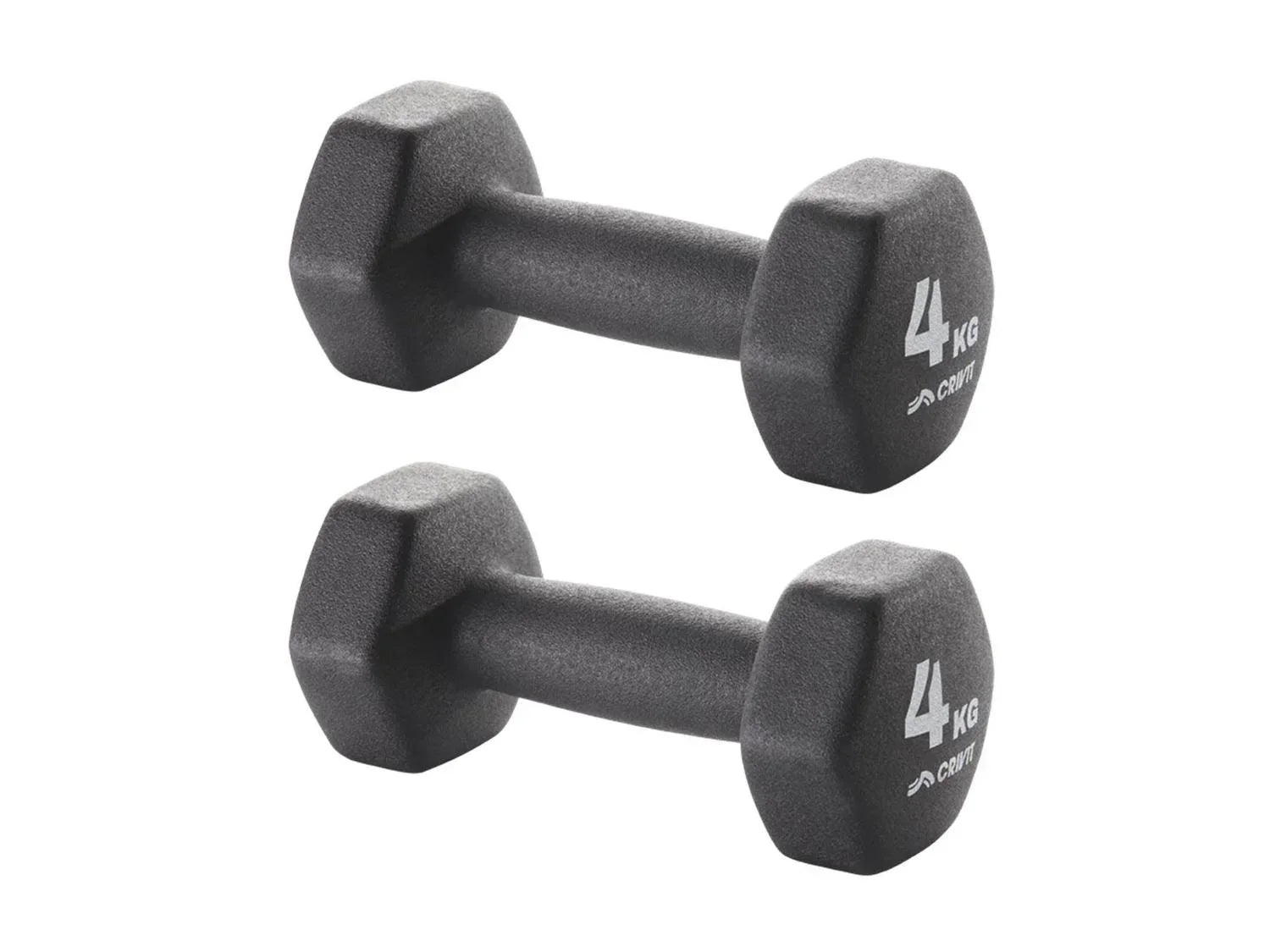 CRIVIT Lot d'haltres, 2x 3 kg ou 2x 4 kg