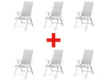 LIVARNO home Lot de 6 fauteuils HOUSTON