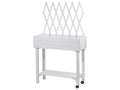 dobar Jardinire surleve  roulettes avec treillis, L 79 x l 28,5 x H130 cm