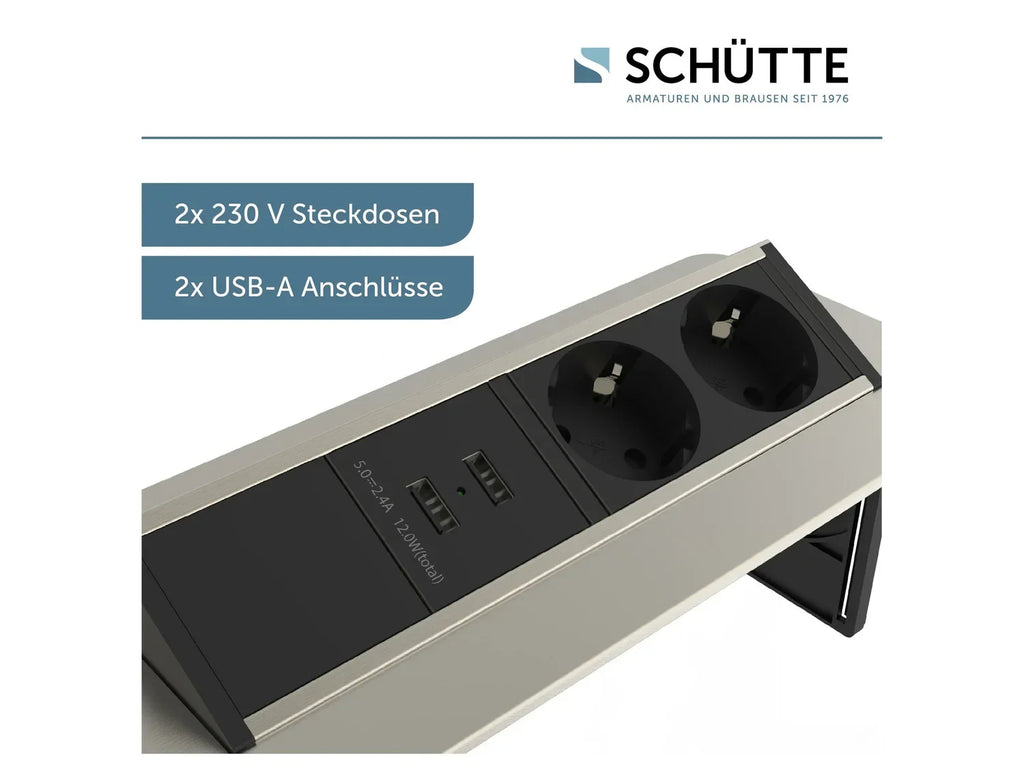 Schtte Bloc multiprises encastrable pour plan de travail