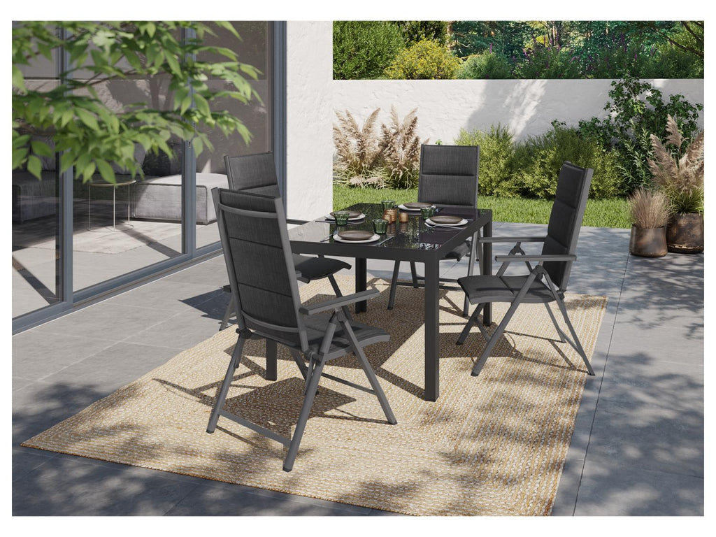 LIVARNO home Table de jardin + Lot de 4 fauteuils Toronto