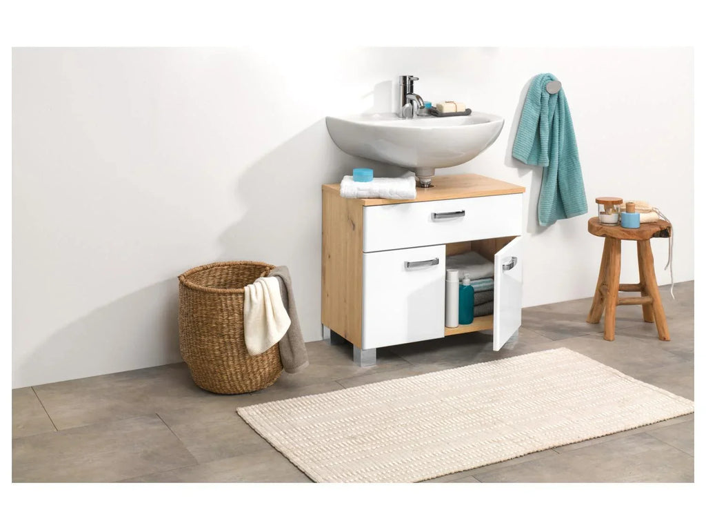 LIVARNO home Meuble sous-vasque Palermo, blanc/imitation chne