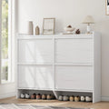 GarveeHome Shoe Cabinet with 3 Flip Drawers Wooden Shoe Organizer Cabinet Shoe Storage Hidden