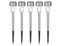 LIVARNO Lot de 5 balises solaires  LED