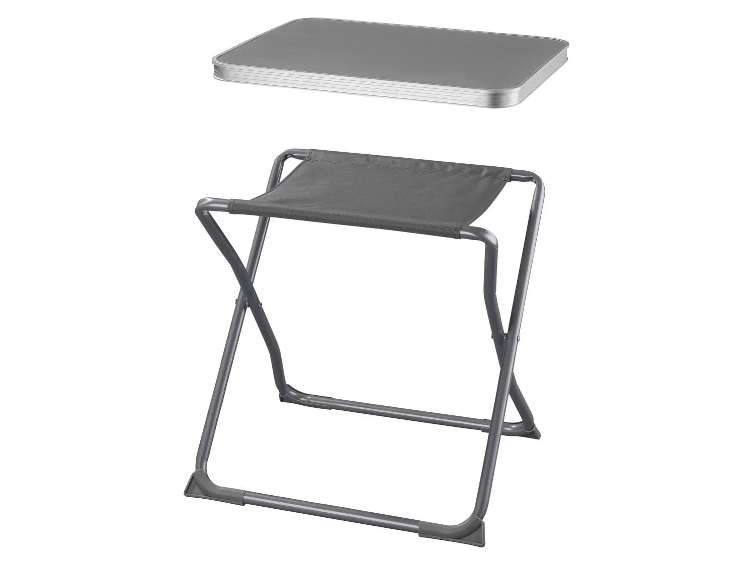 CRIVIT Tabouret pliant avec plateau de table