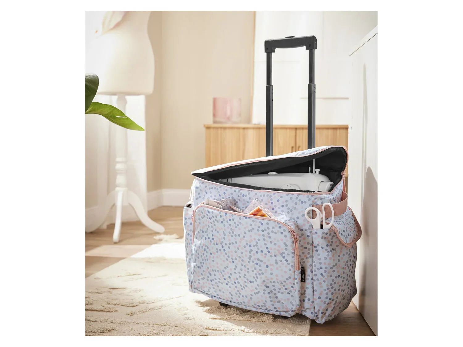 TOPMOVE Sac pour accessoires de tricot ou trolley pour machine  coudre