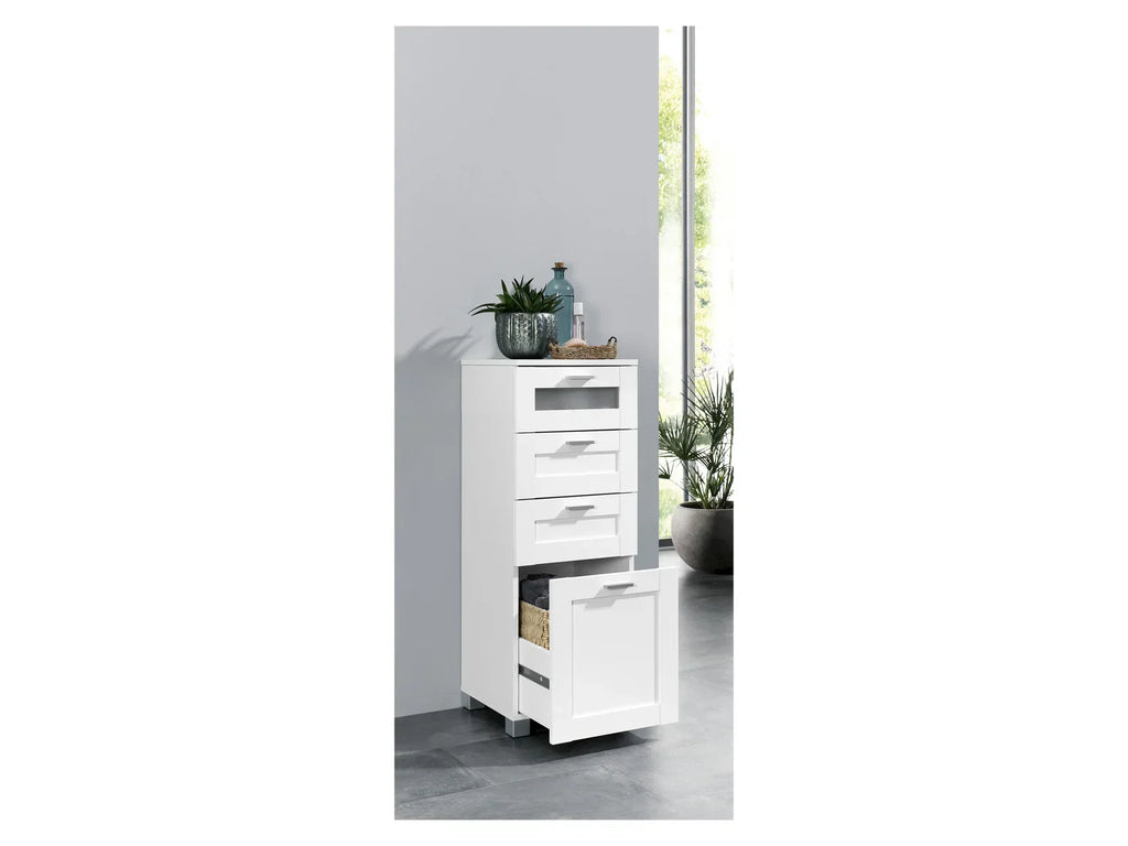 LIVARNO home Meuble de salle de bains Basel, 37 x 97,9 x 34,8 cm, blanc