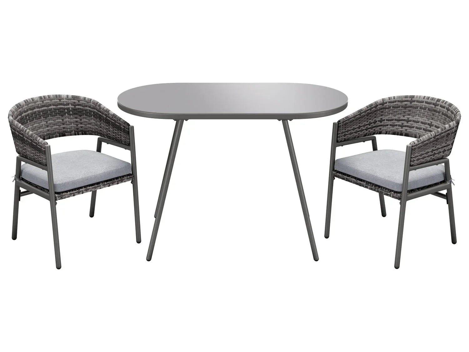LIVARNO home Salon de balcon en acier, 3 pices