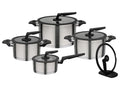 GSW Batterie de cuisine Apart, 9 pices, en acier inoxydable, avec fond thermo-capsul