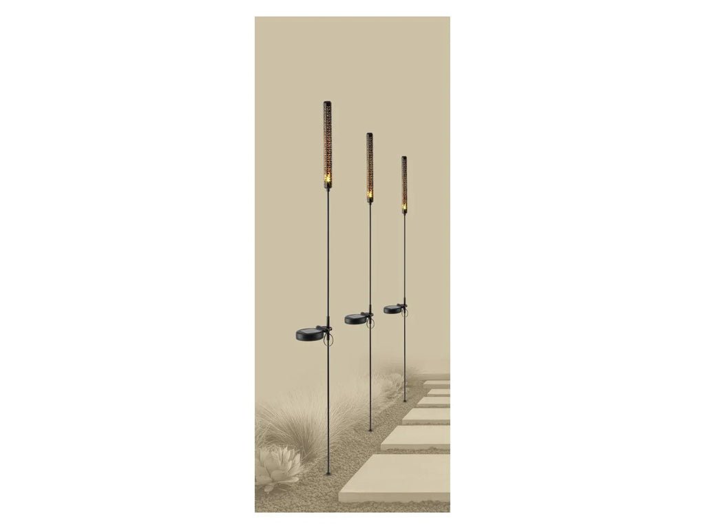 LIVARNO Lot de 3 lampes solaires LED