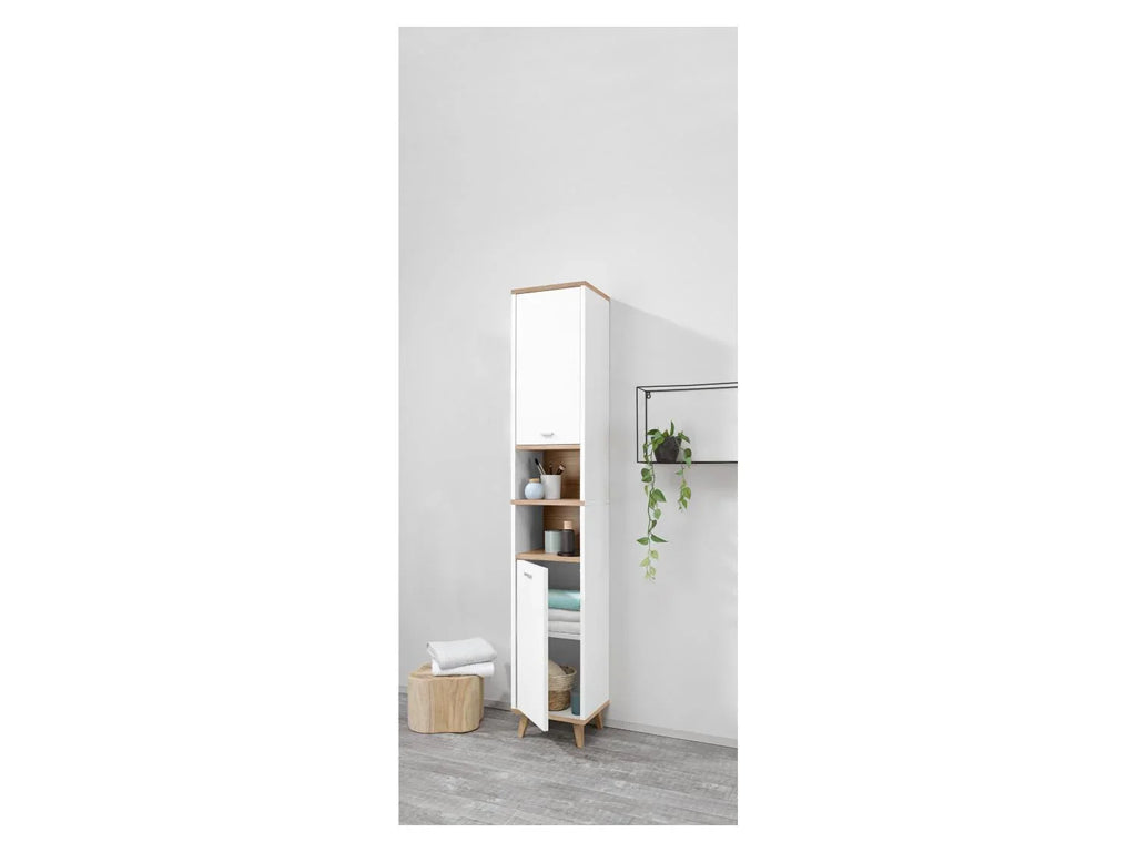 LIVARNO home Colonne de salle de bains Corfu, 32 x 180 x 28 cm, blanche/imitation chne