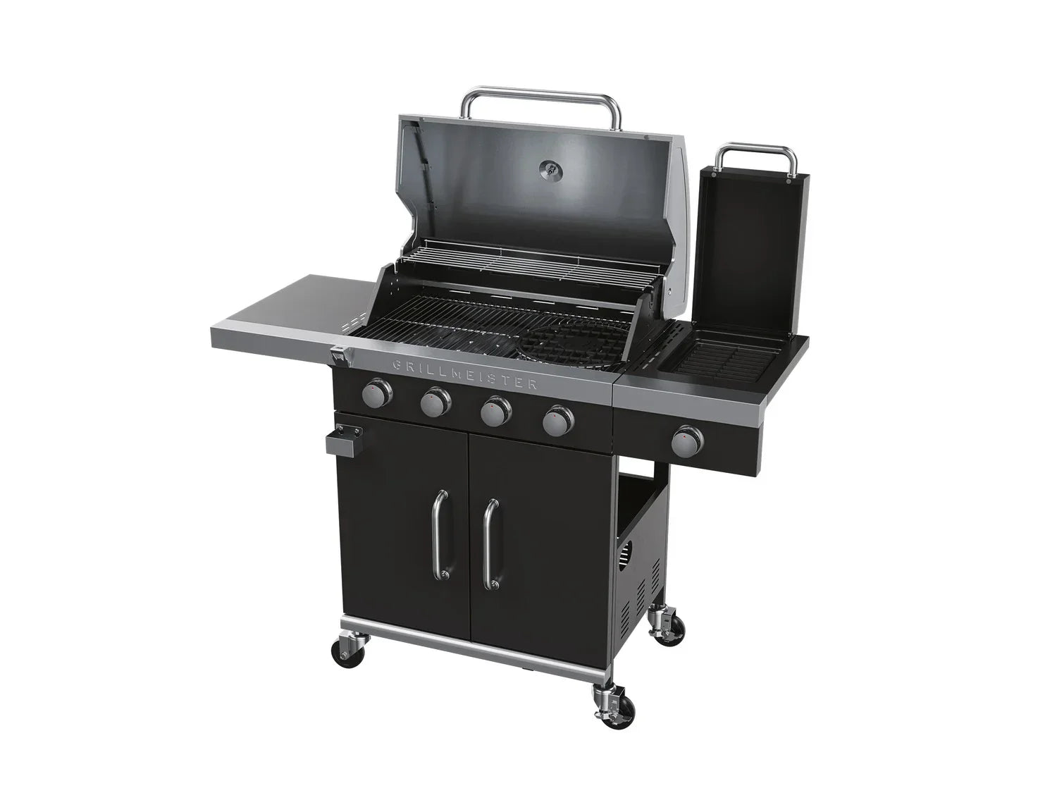 GRILLMEISTER Barbecue  gaz, avec 4 zones de cuisson