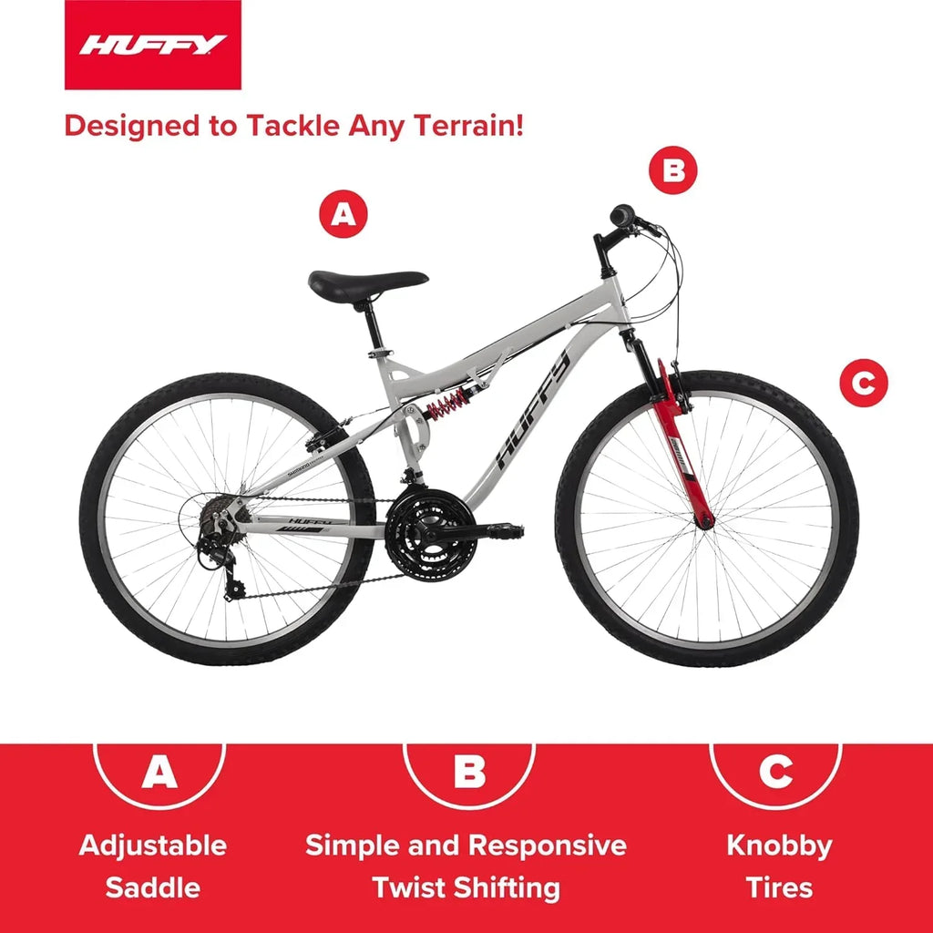 Huffy Stone Mountain Hardtail Mountain Bike for Boys/Girls/Men/Women 20/24/26 Sizes