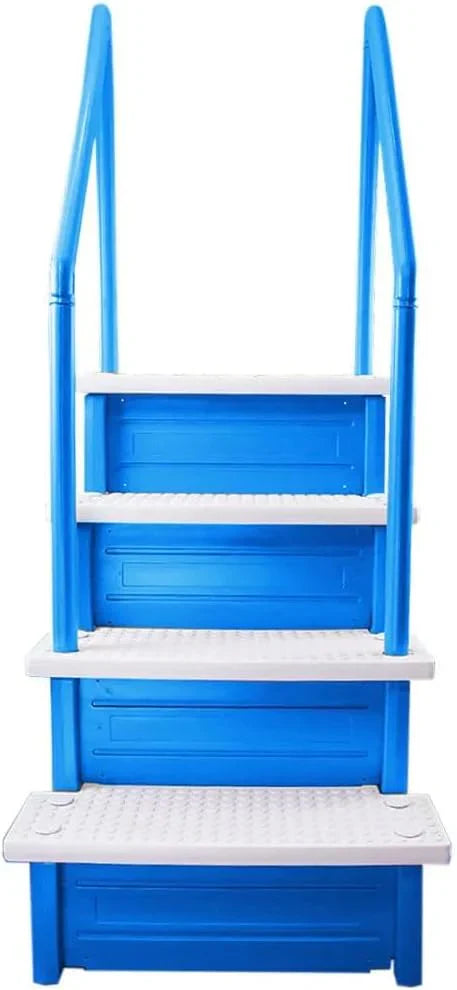 Select Anti-Slip in-Pool Steps | Gray | for Above Ground Swimming Pools | Can Mount to Decks 48 to 54 H | Safety Stairs Capacity Up to 300 lbs