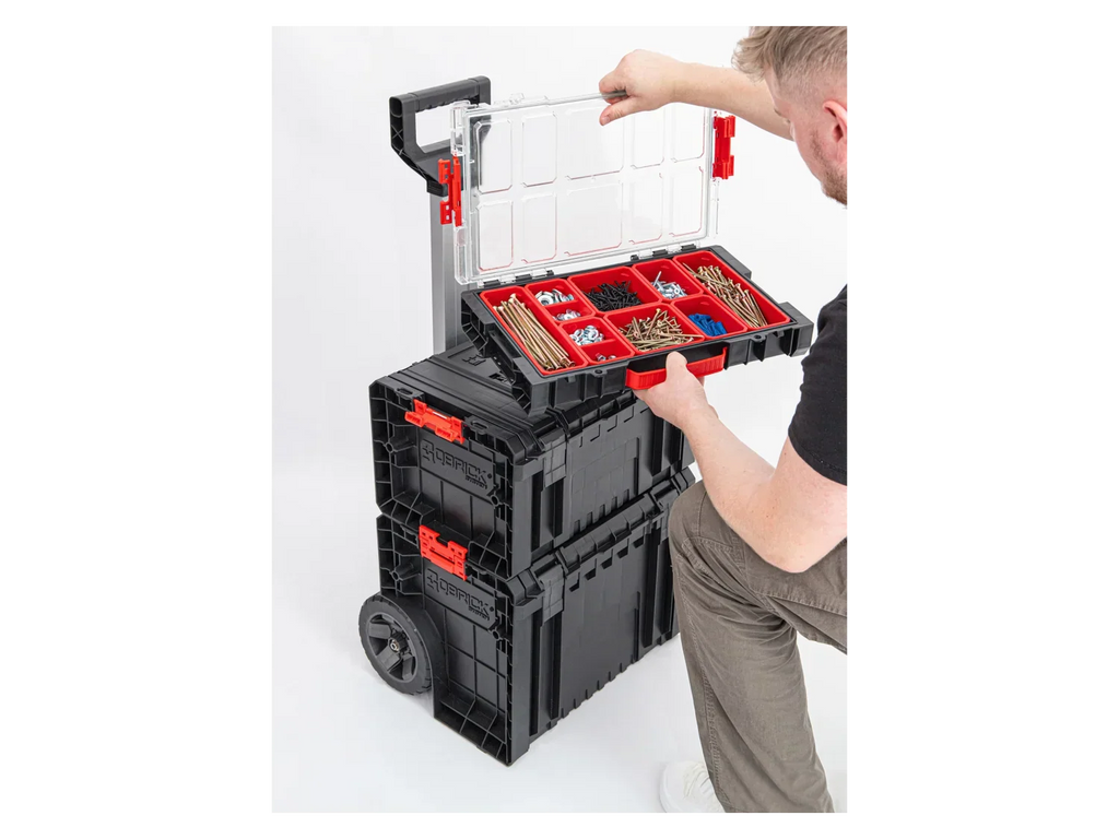 Qbrick System Kit caisse  outils sur roulettes, 3 pices