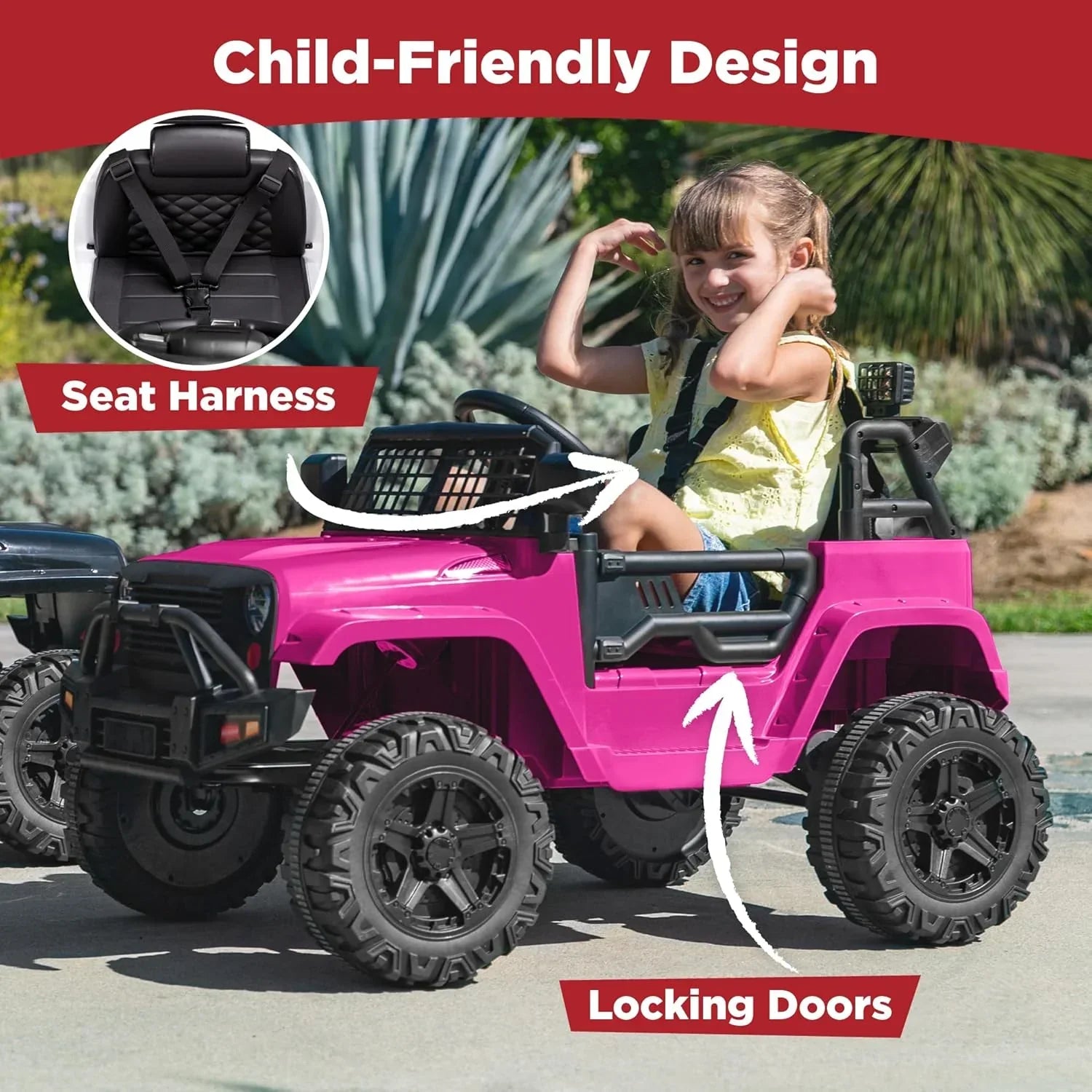 Best Choice Products 12V Kids Ride-On Truck Car with Spring Suspension and LED Lights