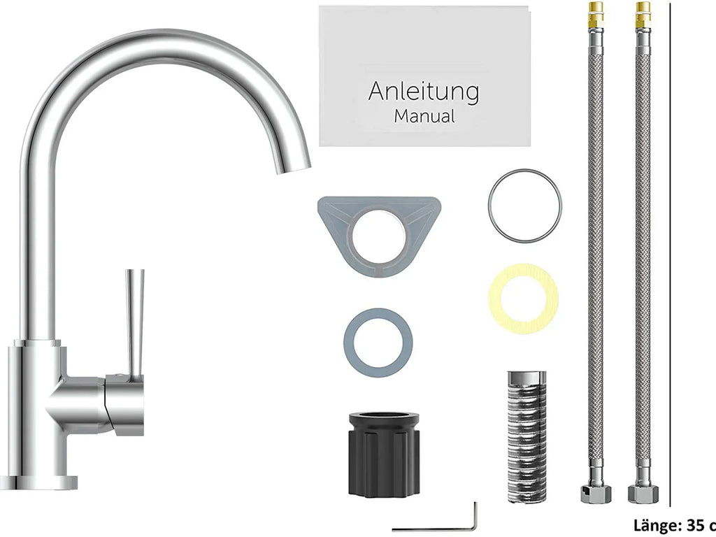 Schtte Mitigeur robinet de cuisine CORNWALL, avec bec courb
