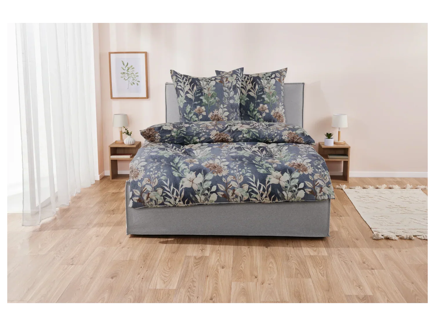 LIVARNO home Parure de lit en satin microfibre, 240 x 220 cm